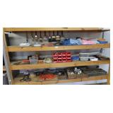Contents of Wooden Shelving