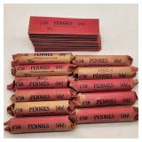 11 Rolls 1960s to 1980s US Pennies Some Unc.