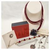 Silver Hearts + Kirk & Son + Garnets Jewelry