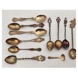 Sterling Salt Demitasse & Souvenir Spoons