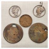 1807 Draped Bust & Coronet Head Cents + Dimes