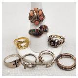 Silver Rings Vintage Etc Incl Sapphires Diamond