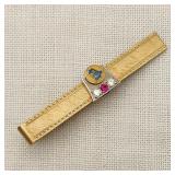 10K Gold Blue Bell / GF Clip Ruby Diamond