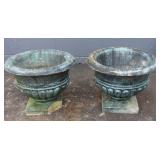Pair Of Concrete Planters