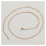 14K Gold Flat Link Chain No Clasp