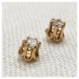 14K Gold Diamond Stud Earrings