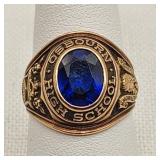 10K Gold 1956 Osbourn HS Ring Spinel