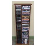 Media Cabinet With DVDs And CDs