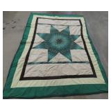 Eight Point Star Quilted Bedspread