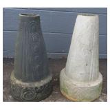 Two Bird Bath Pedestals