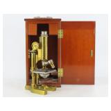 Bausch And Lomb Brass Microscope