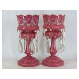 Art Glass Mantle Lustres