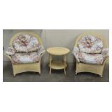 Three Piece Wicker Sunroom Set