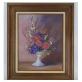 Original Oil On Canvas Still Life of Flowers