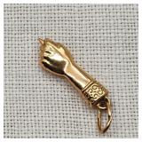 18K Gold Mano Figa Good Luck Charm