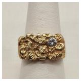 14K Gold Molded Nugget Ring