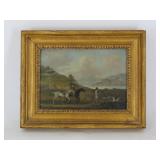 Original English Hunt Scene On Board