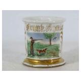 Hand Decorated Porcelain Shaving Mug