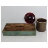 Cutlery Tray, Signal Lens, And Stoneware