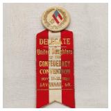 1924 Savannah GA Convention UDC Badge
