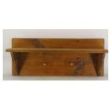 Hanging Wooden Shelf w/ Hooks