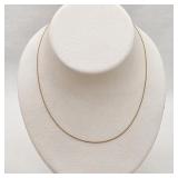 14K Gold Fine Twist Chain Necklace 17'