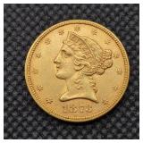 1873 Gold $5 Liberty Half Eagle Open 3