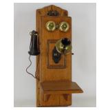 Kellogg Oak Case Wall Phone
