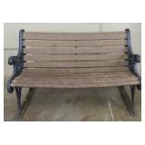 Iron And Polywood Park Bench