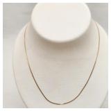 14K Gold Delicate Flat Link Necklace