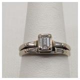 14K Gold 1964 Ballet-Lok Wedding Set Diamonds