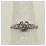 Platinum / Iridium Mid-Century Engagement Ring