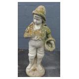 Concrete Boy Statue With Basket