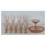 Etched Pink Depression Glassware