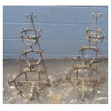 Pair of Hanging Metal Planters