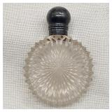 1889 T.G&S Cut Glass Perfume w/ Stopper Silver Top