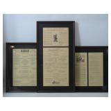 Williamsburg Tavern Framed Menus