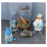 Cast Iron and Metal Yard Art