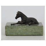 Bronze And Marble Equestrian Desk Weight
