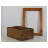 Pine Frame and Advertising Box
