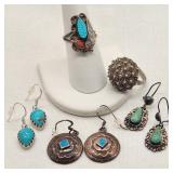 Native & Mexico Silver Earrings & Rings