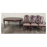 Kincaid Furniture Cherry Dining Table And Chairs