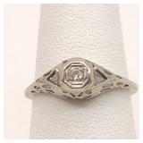 18K Gold Early 20th Century Ring Diamond