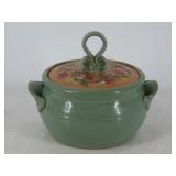 Floral Ceramic Covered Casserole Dish