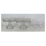 Fostoria and Glass Cake Stands