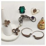 Vintage Silver Jewelry Brutalist Earrings Etc