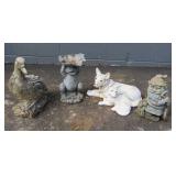 Four Resin Garden Statues