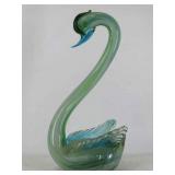 Mid Century Art Glass Swan