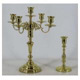 Baldwin Brass Candlestick and Candelabra