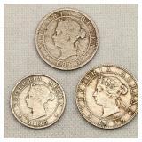 Victoria Jamaica Silver 1885 Half Penny + Pennies